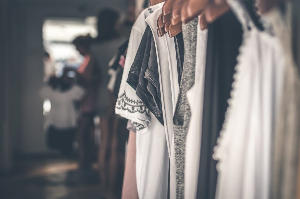 cloths on display