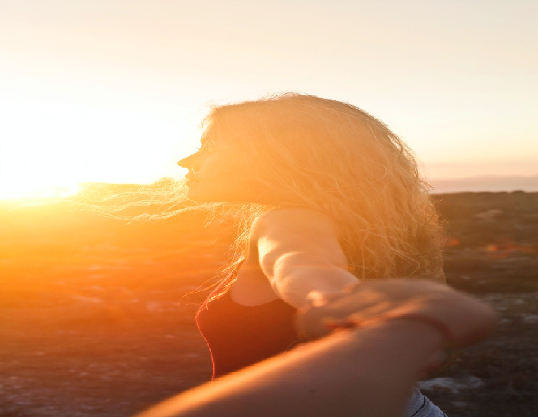 Sunlight Photography of a woman