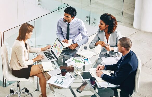 Team-accountant-and-collaboration-in-office-with-computer